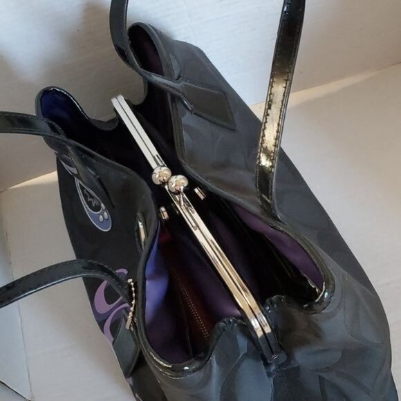 Coach Shoulder Bag Optic C Signature Applique Poppy GLAM TOTE WOMEN'S WOMAN'S - Picture 8 of 15